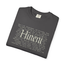 Load image into Gallery viewer, Vivid Hineni Here I Am Paragraph with Jesus Mercy on back

