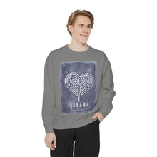 Load image into Gallery viewer, Hineni Awakening Retreat Garment-Dyed Sweatshirt design front only
