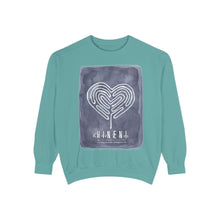 Load image into Gallery viewer, Hineni Awakening Retreat Garment-Dyed Sweatshirt design 2 sides
