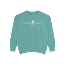 Load image into Gallery viewer, Equanimity Quote on Calm Waters Crewneck
