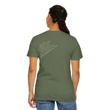 Load image into Gallery viewer, Comfort Colors Tshirt Retreating You  Hineni Logo with back Hey You
