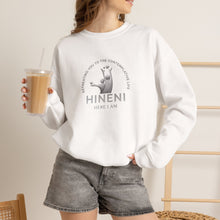 Load image into Gallery viewer, Hineni Retreating You QR Sweatshirt – 'Here I Am'
