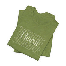 Load image into Gallery viewer, Bella soft- heathered colors - Hineni paragraph logo- with back
