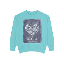 Load image into Gallery viewer, Hineni Awakening Retreat Garment-Dyed Sweatshirt design front only

