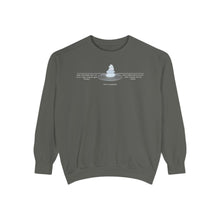 Load image into Gallery viewer, Equanimity Quote on Calm Waters Crewneck
