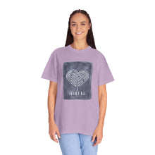 Load image into Gallery viewer, Returning to Essence Retreat Garment-Dyed T-Shirt with Heart Labyrinth
