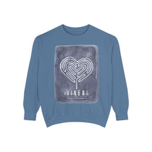 Load image into Gallery viewer, Hineni Awakening Retreat Garment-Dyed Sweatshirt design front only
