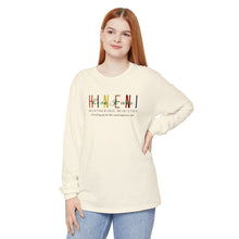 Load image into Gallery viewer, Fall Hineni Logo Comfort Colors Long Sleeve Tee
