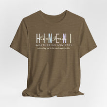 Load image into Gallery viewer, Bella Soft Hineni Colorful logo in dark color Short Sleeve Tees
