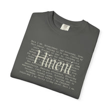 Load image into Gallery viewer, Vivid Hineni Here I Am Paragraph with Jesus Mercy on back
