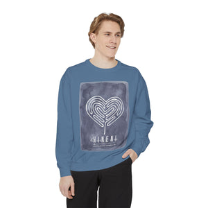 Hineni Awakening Retreat Garment-Dyed Sweatshirt design 2 sides