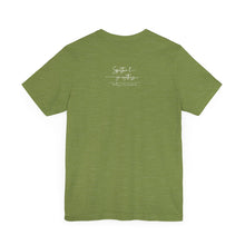 Load image into Gallery viewer, Debbies - Meister Eckhart quote with Wildflowers dark heathered Tee
