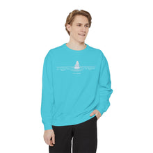 Load image into Gallery viewer, Equanimity Quote on Calm Waters Crewneck
