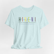 Load image into Gallery viewer, Bella Soft Tee with Colorful Hineni Logo - light colors
