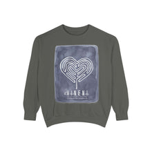 Load image into Gallery viewer, Hineni Awakening Retreat Garment-Dyed Sweatshirt design 2 sides
