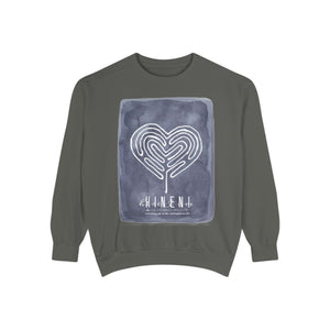 Hineni Awakening Retreat Garment-Dyed Sweatshirt design 2 sides