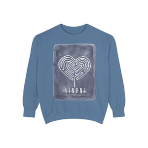 Hineni Awakening Retreat Garment-Dyed Sweatshirt design 2 sides