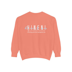 Hineni Awakening Retreat Garment-Dyed Sweatshirt design 2 sides