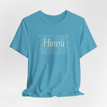 Load image into Gallery viewer, Bella soft- heathered colors - Hineni paragraph logo- with back
