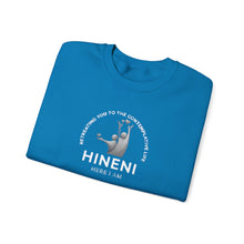 Load image into Gallery viewer, Hineni Retreating You QR Sweatshirt – 'Here I Am'
