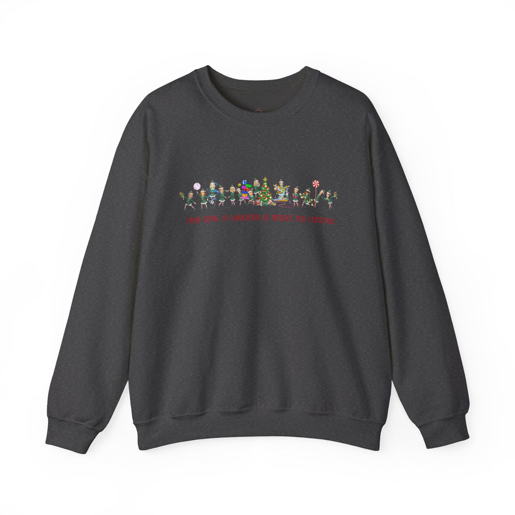 Hineni Elfing & Adoring Christmas Crewneck Sweatshirt