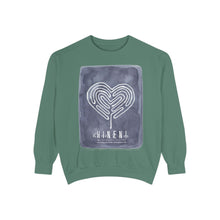 Load image into Gallery viewer, Hineni Awakening Retreat Garment-Dyed Sweatshirt design 2 sides
