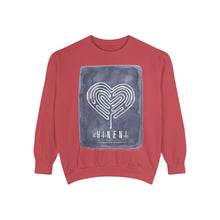 Load image into Gallery viewer, Hineni Awakening Retreat Garment-Dyed Sweatshirt design 2 sides
