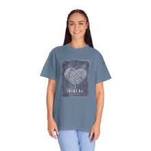 Load image into Gallery viewer, Returning to Essence Retreat Garment-Dyed T-Shirt with Heart Labyrinth
