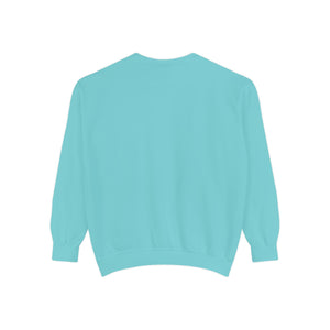 Hineni Awakening Retreat Garment-Dyed Sweatshirt design front only