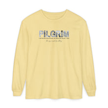 Load image into Gallery viewer, Comfort Colors Pilgrim Long Sleeve Tee  with back logo
