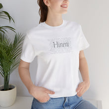 Load image into Gallery viewer, Bella Soft Hineni Tee paragraph front only neutral colors
