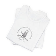 Load image into Gallery viewer, Bella soft Tee- Hineni -Here I am  Short Sleeve T‑Shirt
