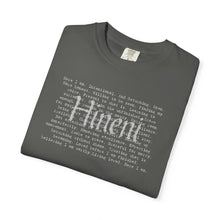Load image into Gallery viewer, Hineni Here I am Paragraph with Subtle Back Script
