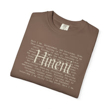 Load image into Gallery viewer, Vivid Hineni Here I Am Paragraph with Jesus Mercy on back

