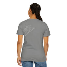 Load image into Gallery viewer, Comfort Colors Tshirt Retreating You  Hineni Logo with back Hey You
