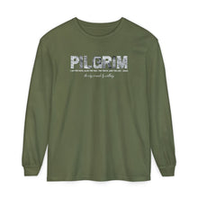 Load image into Gallery viewer, Comfort Colors Pilgrim Long Sleeve Tee  with back logo
