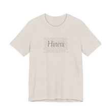 Load image into Gallery viewer, Bella Soft Hineni Tee paragraph front only neutral colors

