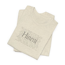 Load image into Gallery viewer, Bella Soft Hineni Tee paragraph front only neutral colors

