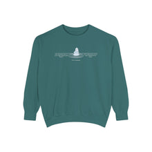 Load image into Gallery viewer, Equanimity Quote on Calm Waters Crewneck
