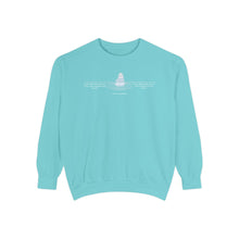 Load image into Gallery viewer, Equanimity Quote on Calm Waters Crewneck
