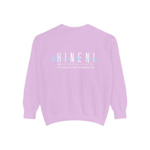 Load image into Gallery viewer, Hineni Awakening Retreat Garment-Dyed Sweatshirt design 2 sides
