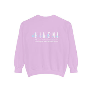 Hineni Awakening Retreat Garment-Dyed Sweatshirt design 2 sides