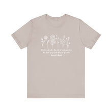 Load image into Gallery viewer, Debbies - Meister Eckhart quote with Wildflowers Heathered Tee
