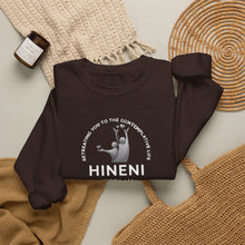 Load image into Gallery viewer, Hineni Retreating You QR Sweatshirt – 'Here I Am'

