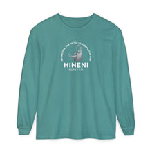 Load image into Gallery viewer, HINENI Presence 'Here I Am' Long Sleeve T‑Shirt
