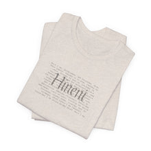 Load image into Gallery viewer, Bella Soft Hineni Tee paragraph front only neutral colors
