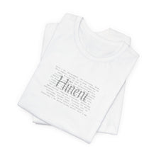 Load image into Gallery viewer, Bella Soft Hineni Tee paragraph front only neutral colors
