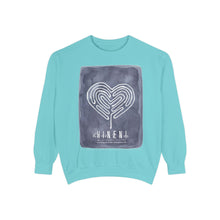 Load image into Gallery viewer, Hineni Awakening Retreat Garment-Dyed Sweatshirt design 2 sides
