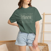 Load image into Gallery viewer, Hineni Here I am Paragraph with Subtle Back Script
