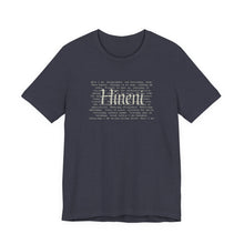 Load image into Gallery viewer, Bella soft- heathered colors - Hineni paragraph logo- with back
